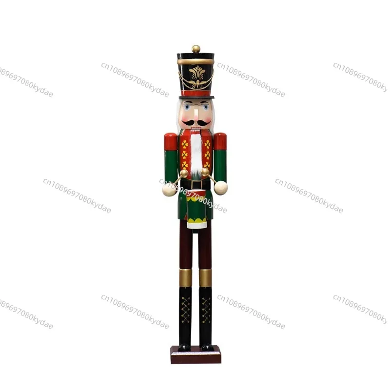 Cascanueces Clásico de Madera de 180 cm (6 pies) de Tamaño Real, Soldado Cascanueces de 6 Pies para Adorno de Año Nuevo