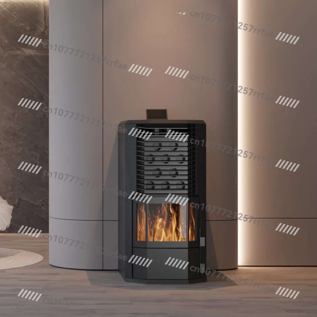 European Cast Iron Smokeless Biomass Furnace High Efficiency Home Heating System Comfortable Granular Fuel Home Heating System