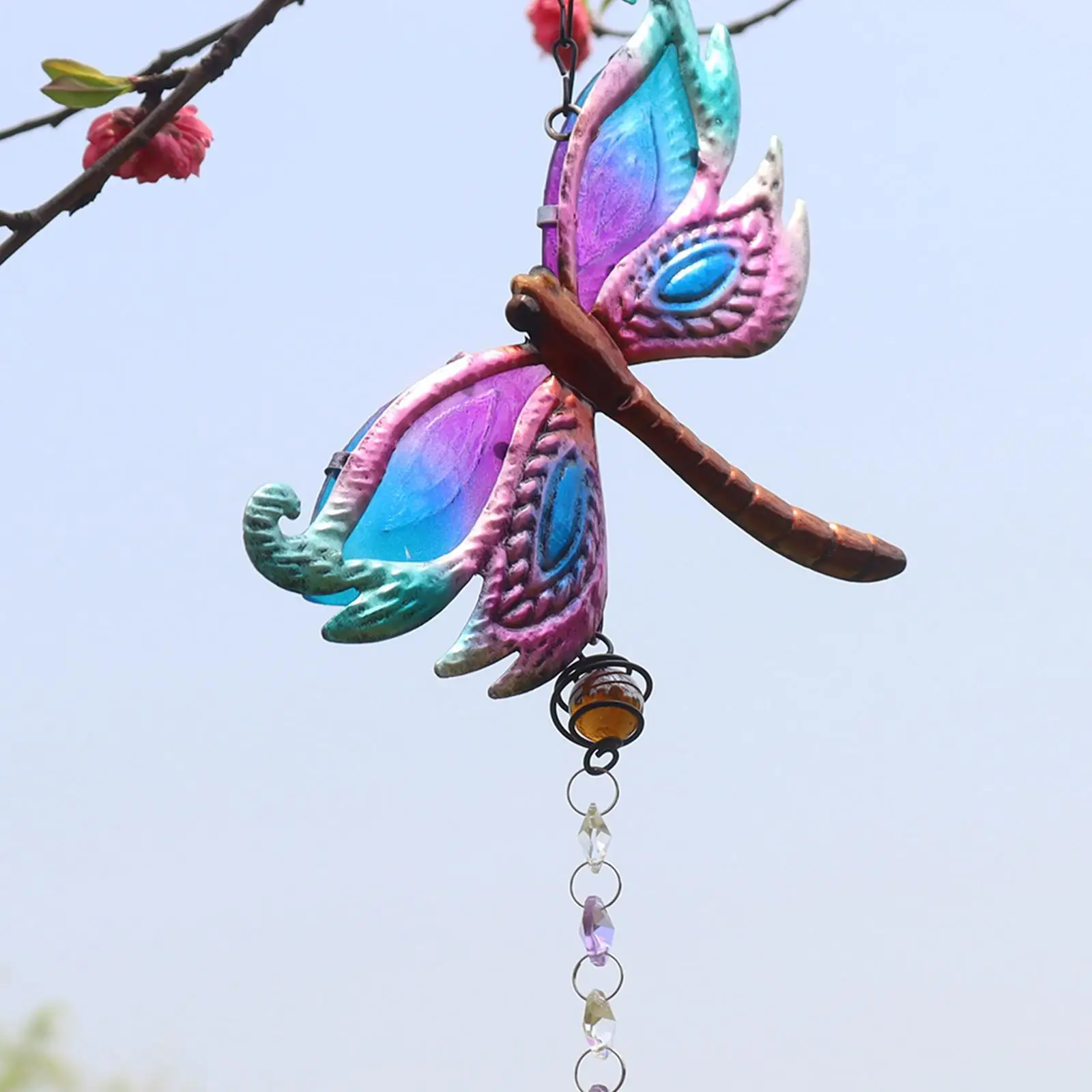 Crystal Glass Ball Prism Hanging Pendant Windchime Sun Catcher Rainbow Maker Decoration for Garden Window Wall Porch Tree Yard