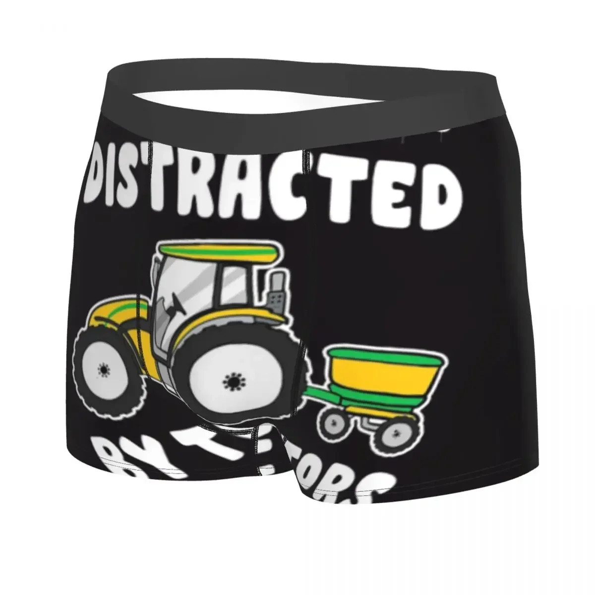 Easily Distracted By Tractors Gift1 Men Boxer Briefs  Highly Breathable Underwear Top Quality Print Shorts Gift Idea