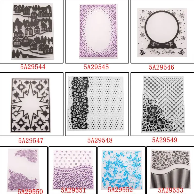 Plastic Embossing Folder Template DIY Scrapbook Photo Album Card Craft DIY Rural