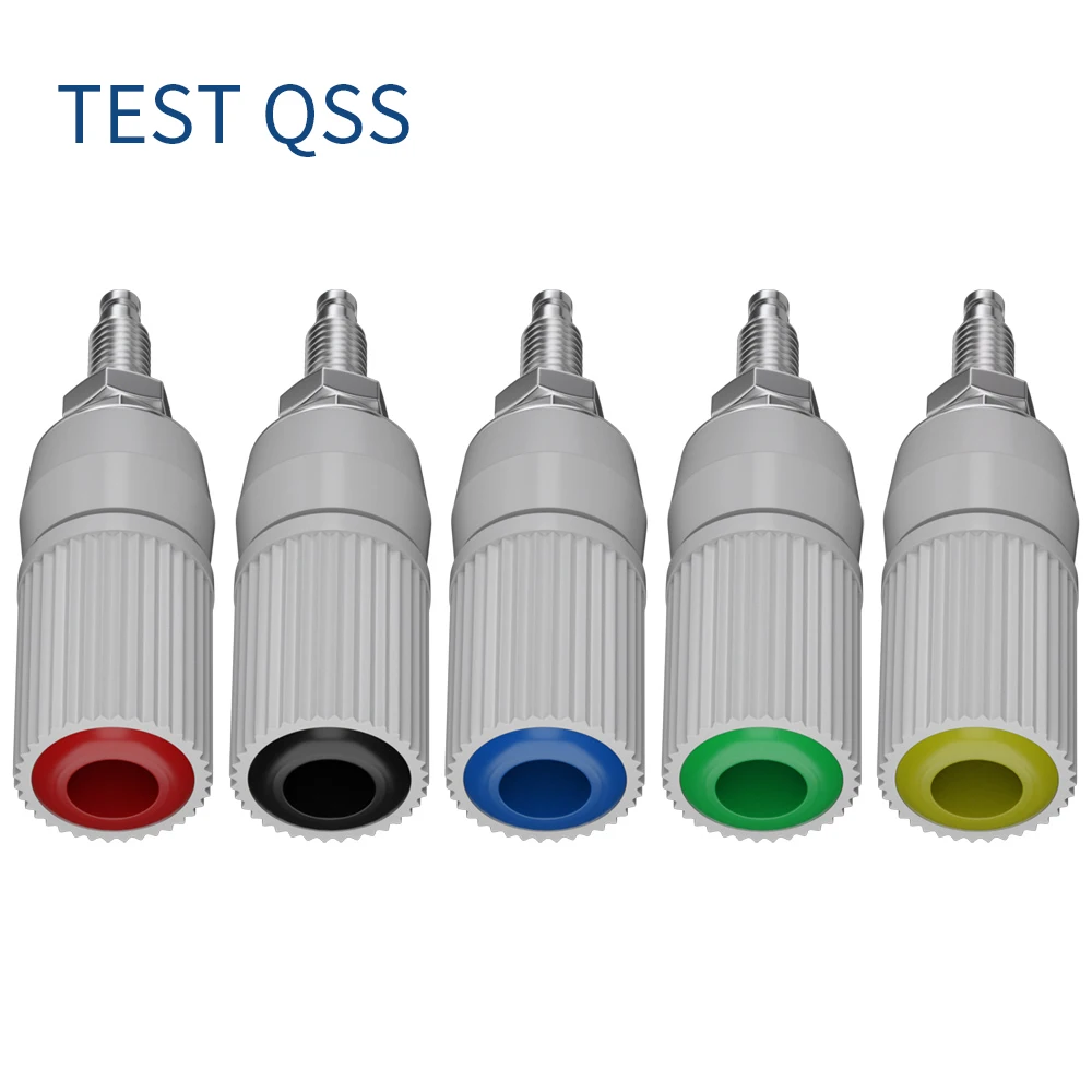 QSS 2PCS 4MM Banana Socket Binding Post Nut Banana Plug Jack Electrical Connector Terminal DIY  Electrical Accessories Q.50012