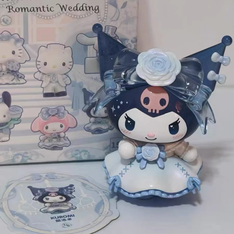 

Подлинная глухая коробка серии Sanrio Wedd, романтическая Kawaii Hello Kitty Melody Cinnamoroll, украшения для рабочего стола, модный подарок для девочек