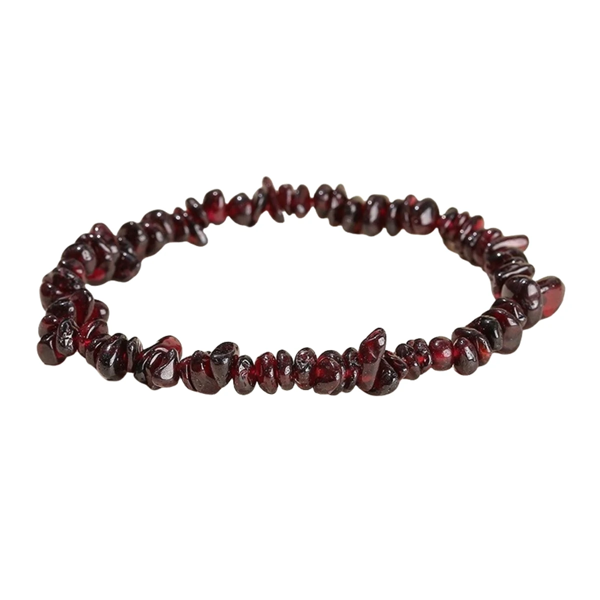Garnet Elastic Multiple Crushed Stone Natural Crystal Bracelet Suitable For Men Women 3-8mm Raw Chip Gemstone Jewelry