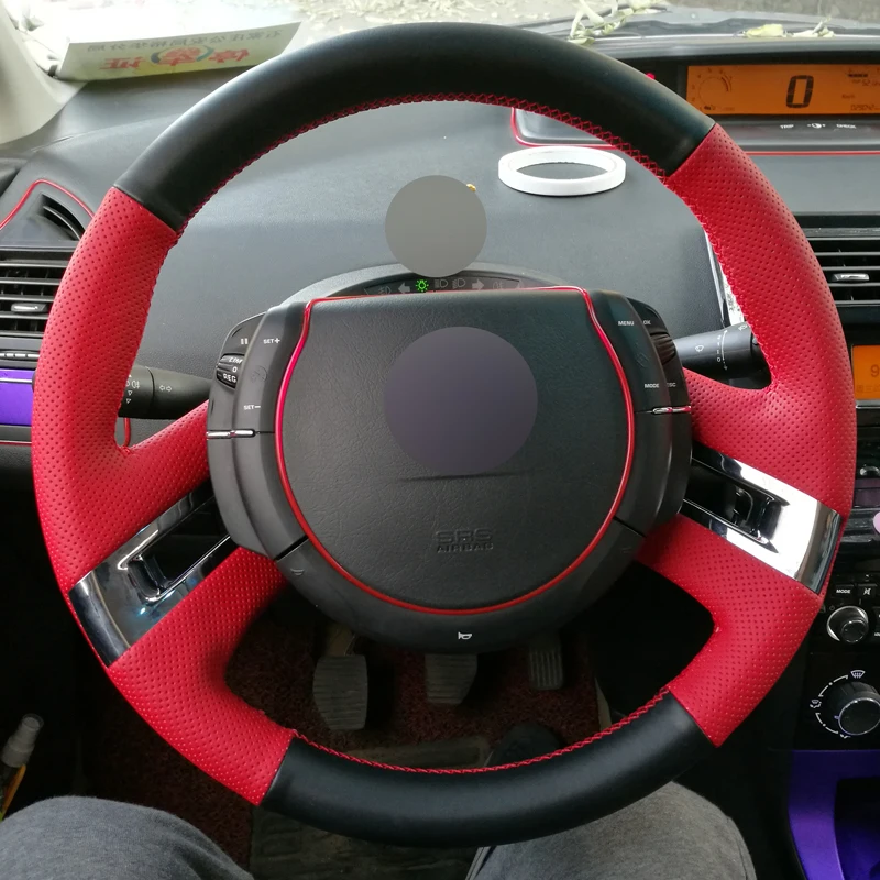 Car Steering Wheel Cover with Artificial Leather for 2009 Citroen C4 Picasso Interior Accessories Anti-slip