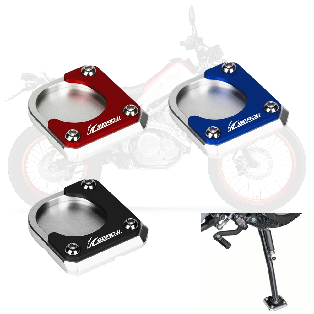 

YAMAHA Motorcycle CNC Kickstand Side Foot Stand Enlarge Pad Compatible with Yamaha Serow250 2005-2018