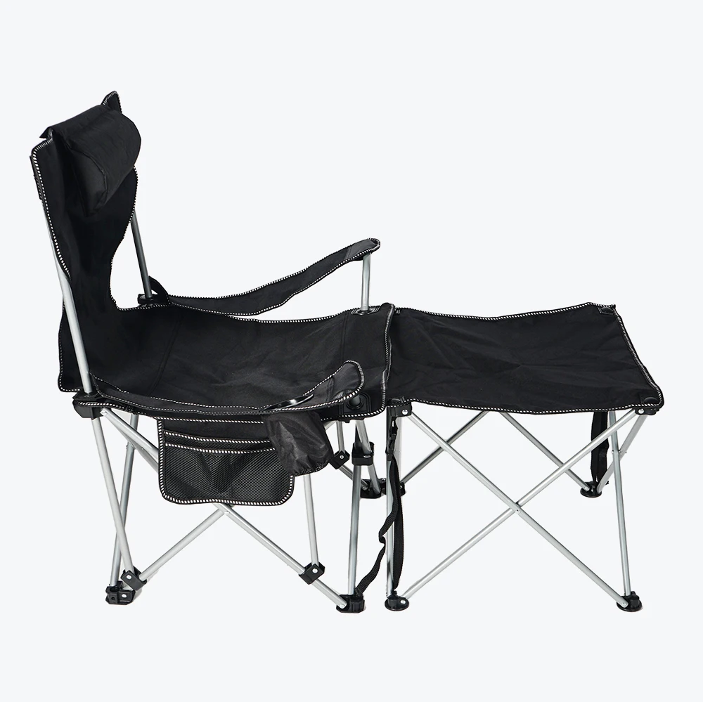 Portable Outdoor Camping Chair Folding Recliner Modern Iron Beach Chair Multi-Level Adjustable Camping Table Fishing
