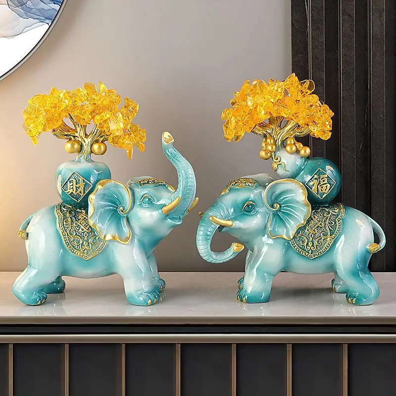 Light luxury lucky move new home wine cabinet TV cabinet living room entrance decoration gifts