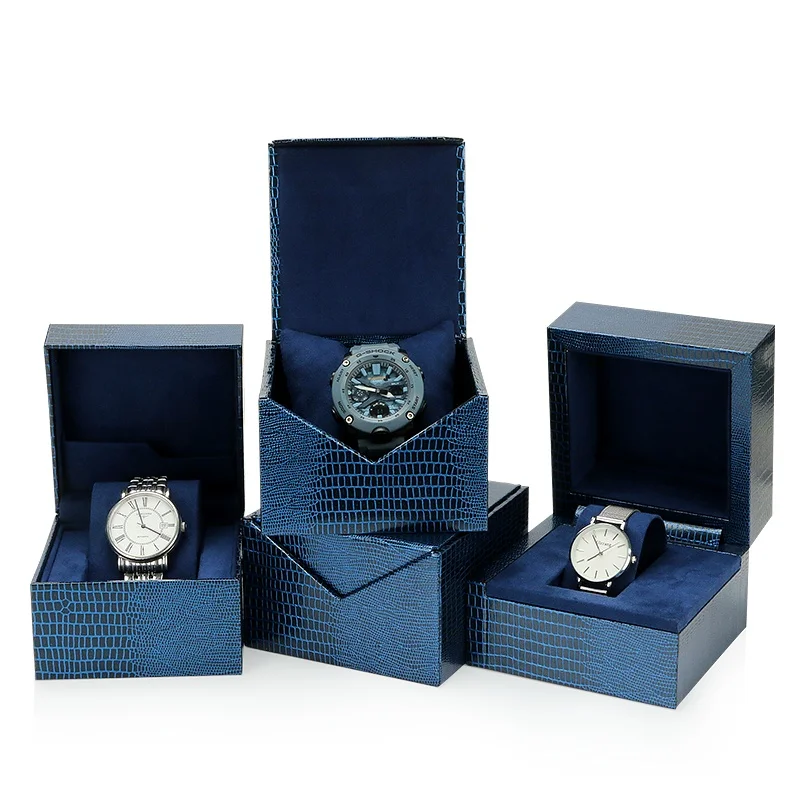 Watch box lizard-patterned European light luxury art box high-end paper filling jewelry convenient storage box