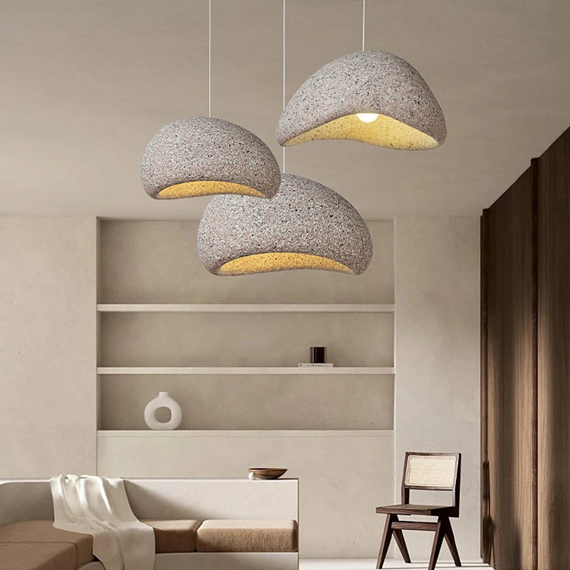 Nordic Minimalist Wabi Sabi E27 Led Pendant Lights Lustre Living Room Chandelier Home Decor Bedroom Loft Hanging Lamp Fixtures