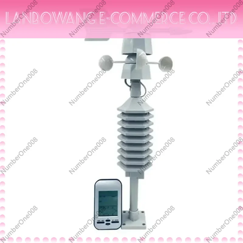 Premium Wireless Anemometer Weather Station Clock, Wind Speed Direction Temperature Humidity Meter WS0232