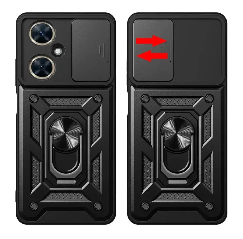 For Huawei Nova 11i 11 Pro Shockproof Armor Phone Cases For Honor 90 Honor90 Lite Slide Camera Lens Protection Ring Stand Cover