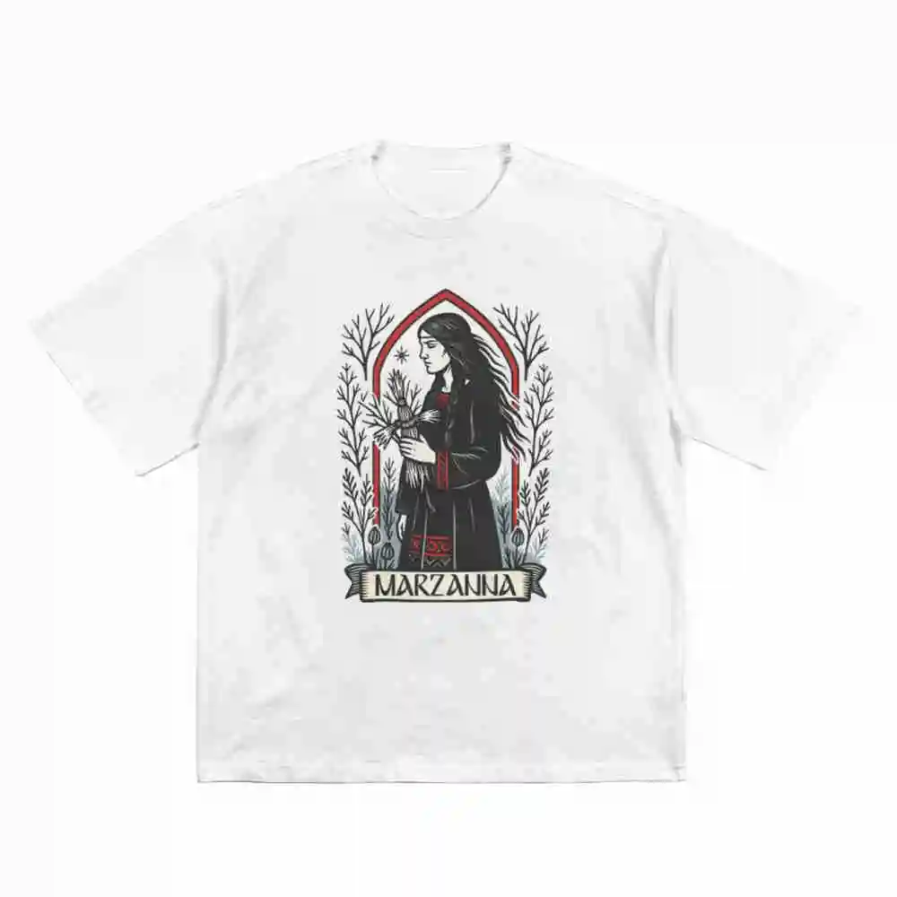 Marzanna Slavic Death Goddess Pagan Winter Ritual Folk Mythology Dark Folklore Short Sleeve Tee 100% Cotton T-Shirt