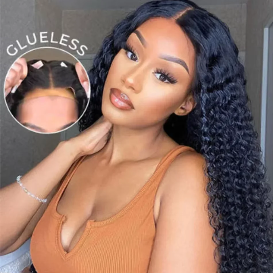 

Deep Wave Glueless Wig Human Hair Curly 6x4 HD Frontal Wig 200% Deep Wave Lace Front Wigs Wear Go 5x5 HD Lace Closure Wig Sale
