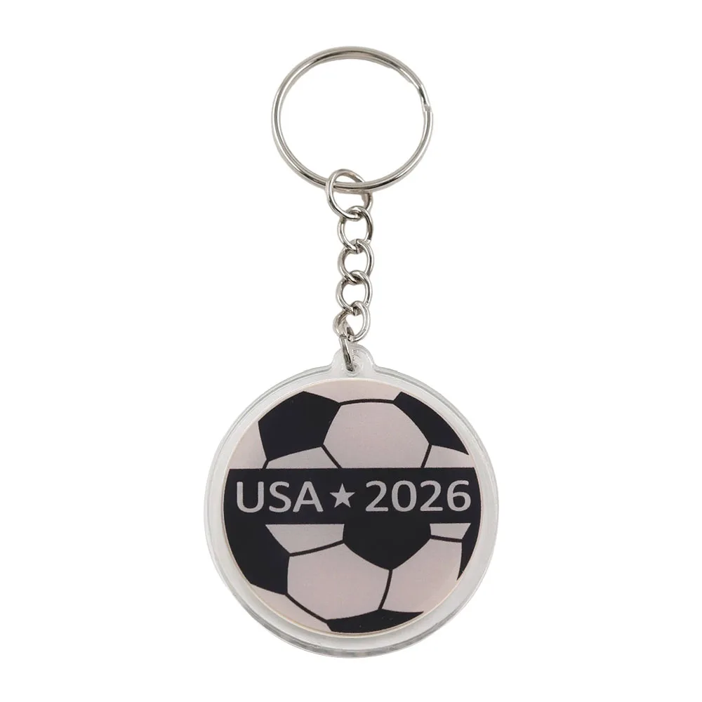 USA-Flagge Fußballspieler Acryl-Schlüsselanhänger USA 2026 Fußballstar Silhouette Schlüsselring Sportfan-Souvenir Taschenanhänger Schmuck Geschenk – Detail 12