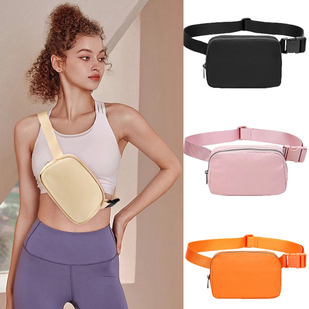 Women Waist Bag Zipper Fanny Pack Chest Bag Outdoor Sports Crossbody Shoulder Bag Casual Travel Female Belt Bag Money Pouch