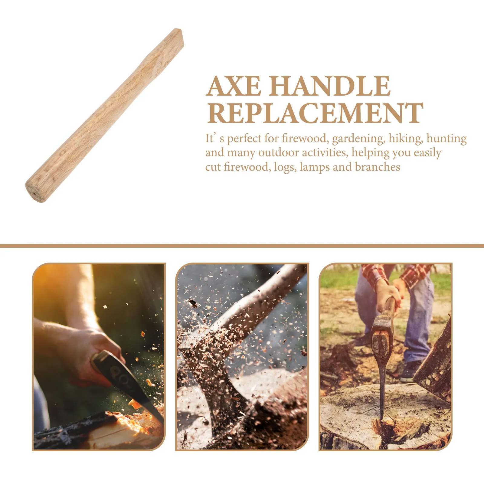 

Ax Wooden Handle Axe for Camping Replacement Hatchet Tool Garden Handles Outdoor