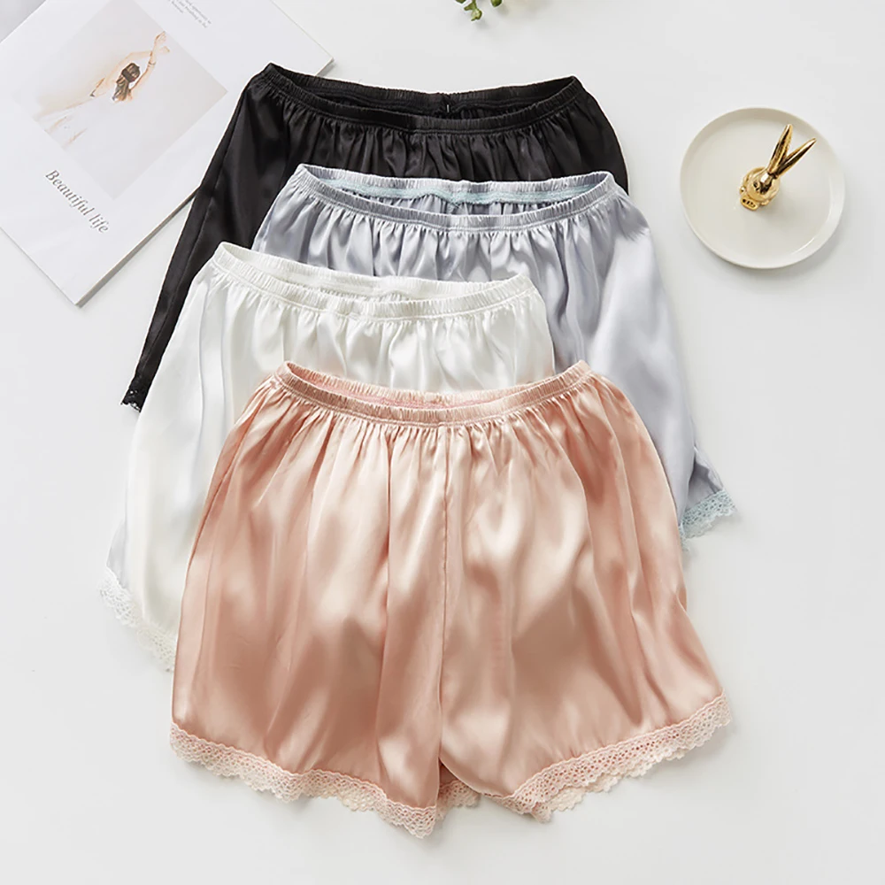 Light-Proof Seamless Elastic Waist Women Summer Girl Spring Boxer Panties Women's Breeches Safety Shorts Pants Lace