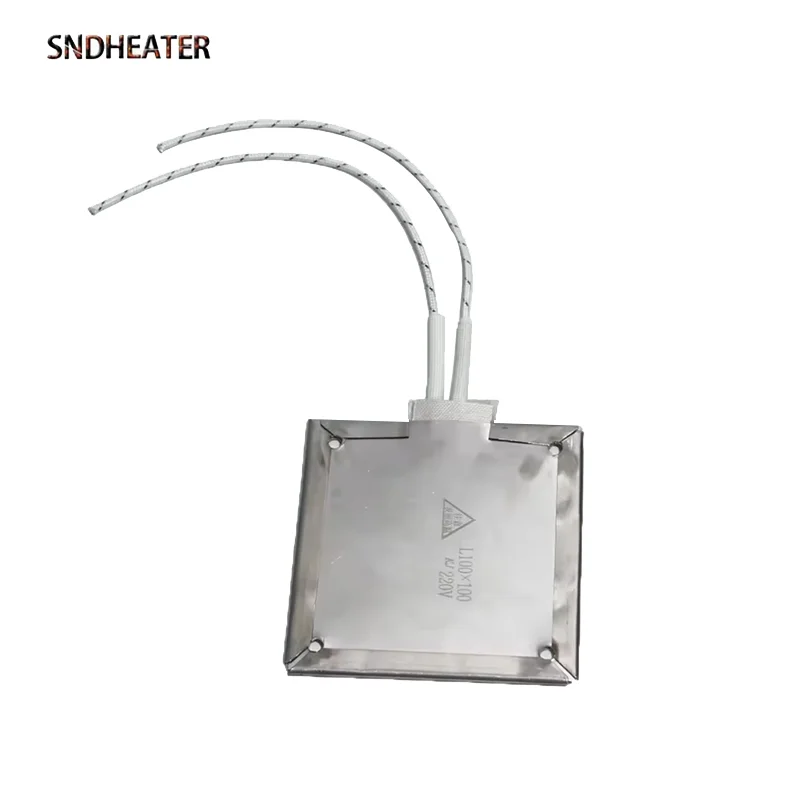 SNDHEATER Stainless Steel Heating Plate 150x50mm 150x80mm 150x100mm 150x120mm 150x150mm 2 Wires Industrial Square Heater Board