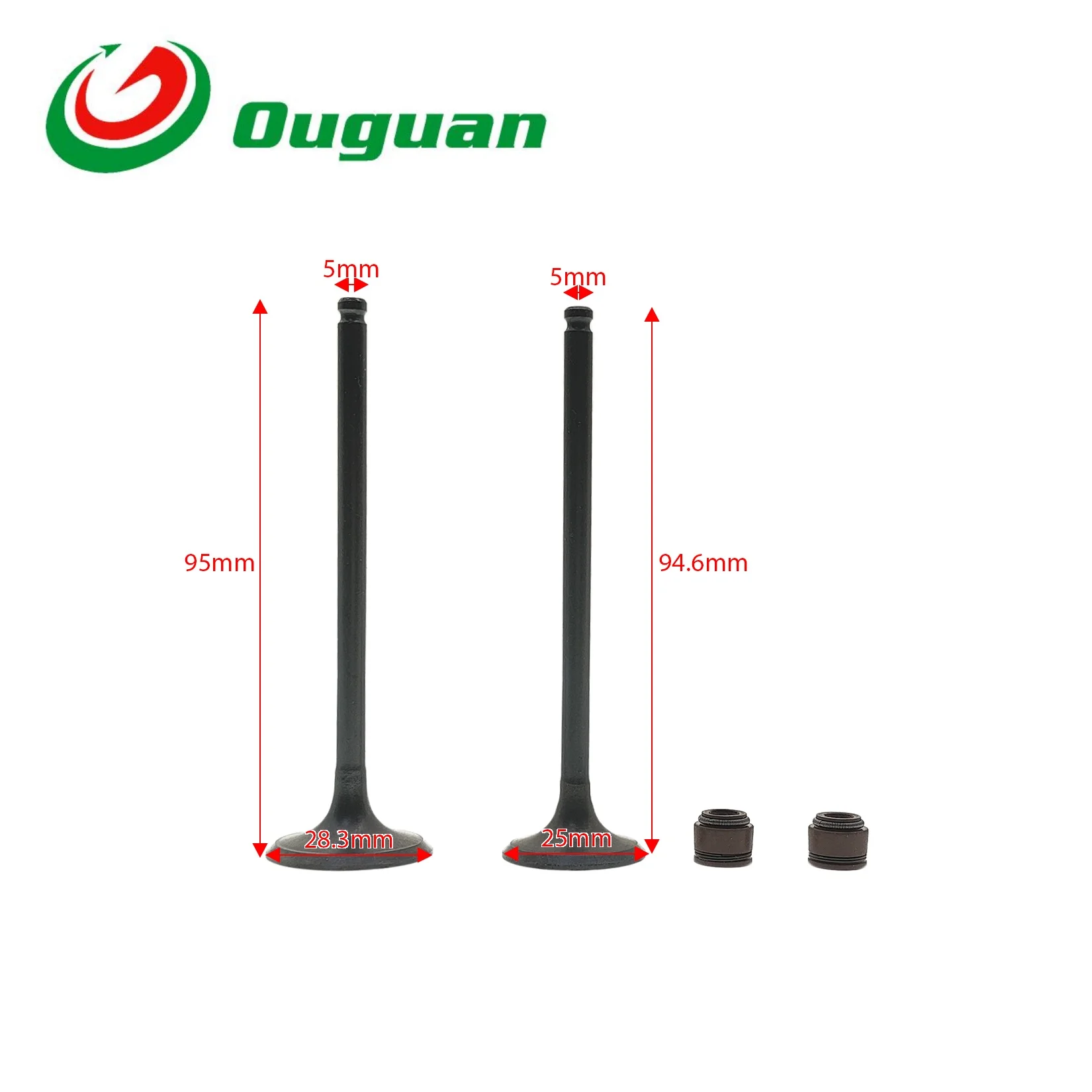 Juego de Válvulas de Admisión y Escape ouguan para Suzuki AN250 AN 250 Burgman 250cc 1998-2006 DR250 DR 250 1990-1995 250CC con Sello de Aceite