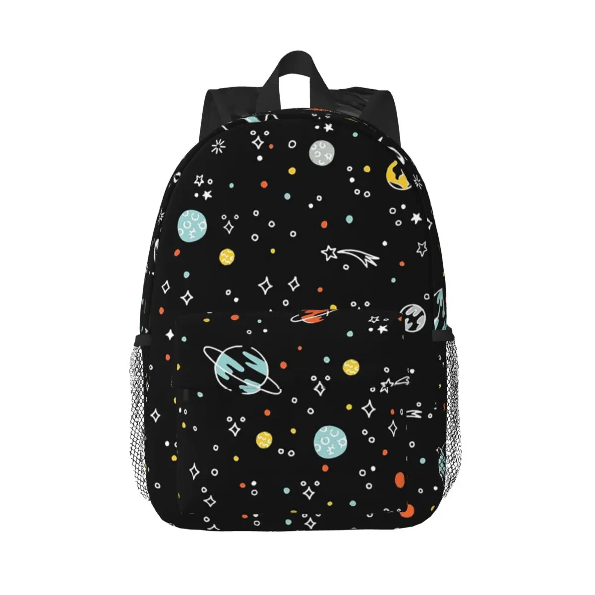 

Doodle Space Pattern - черный рюкзак, Лидер продаж, рюкзак большой емкости для мальчиков и девочек, сумка для книг, сумки на плечо, мужская и детская школьная сумка