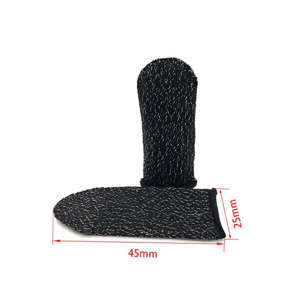 

10 pcs Anti-Slip Finger Sleeves Breathable Conductive Fiber Game Thumb Covers Oil-Proof Sweat Resistant Touch Sensitive