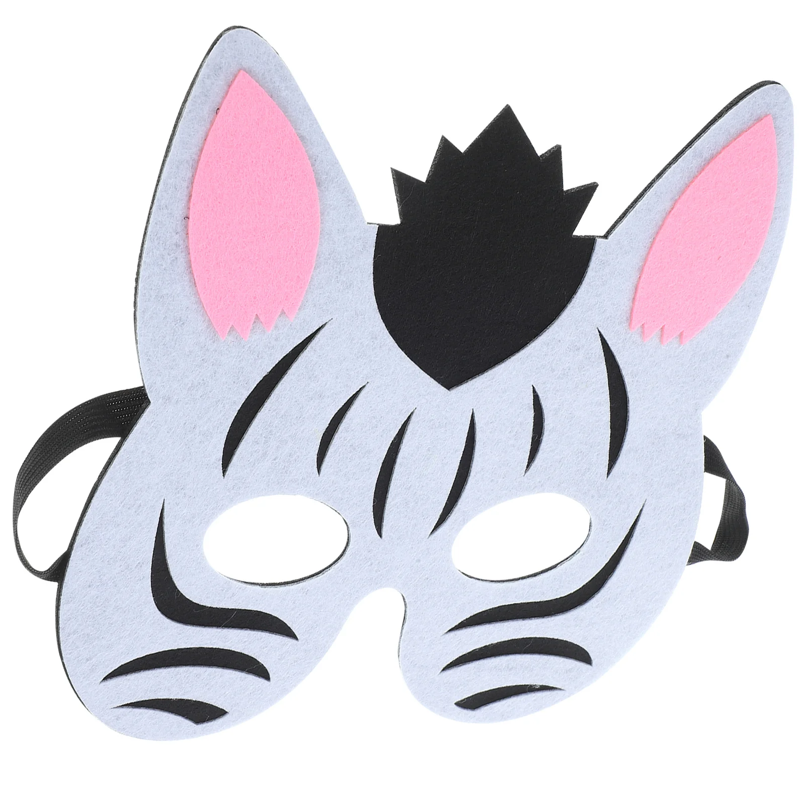 Zebra vilt masker verstelbare elastische band comfortabel voor kinderen grappig dierenmasker cosplay feest maskerade Halloween