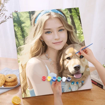 ציור מותאם אישית לפי מספרים למשלוח ישיר DIY תמונה אקרילית ציור לפי מספרים על קנבס מתנה למבוגרים עיצוב הבית