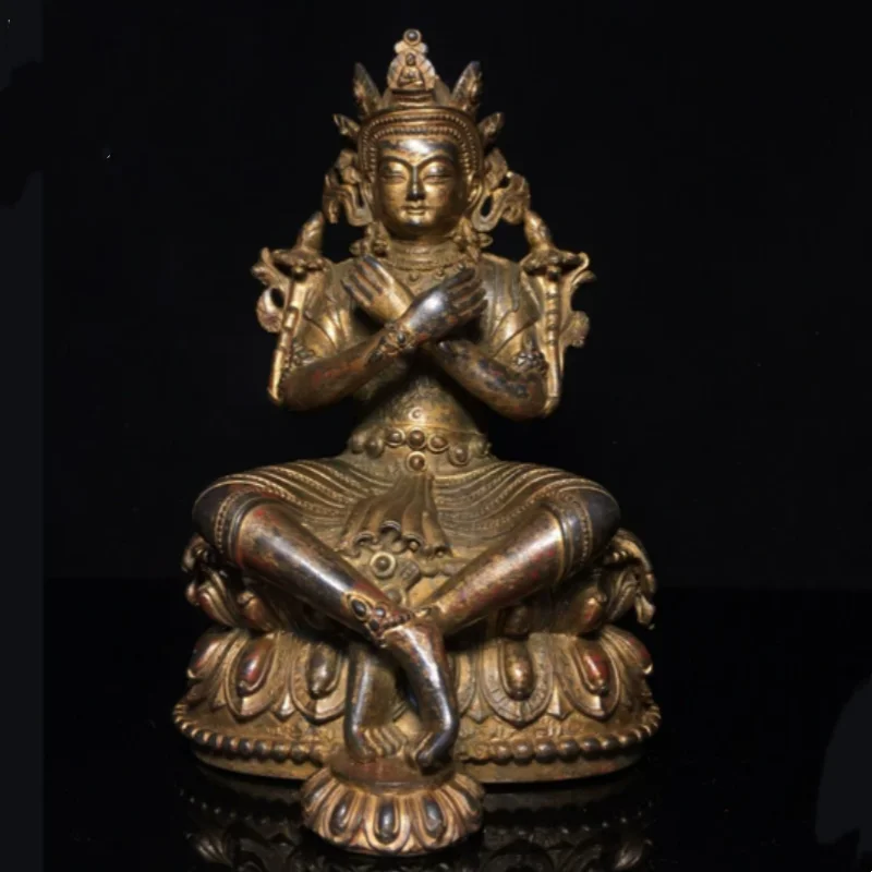 Antique Brass Vajradhara Buddha Statue | Buddhist Home Altar & Desktop Shrine Decoration home Feng Shui Auspicious Statue