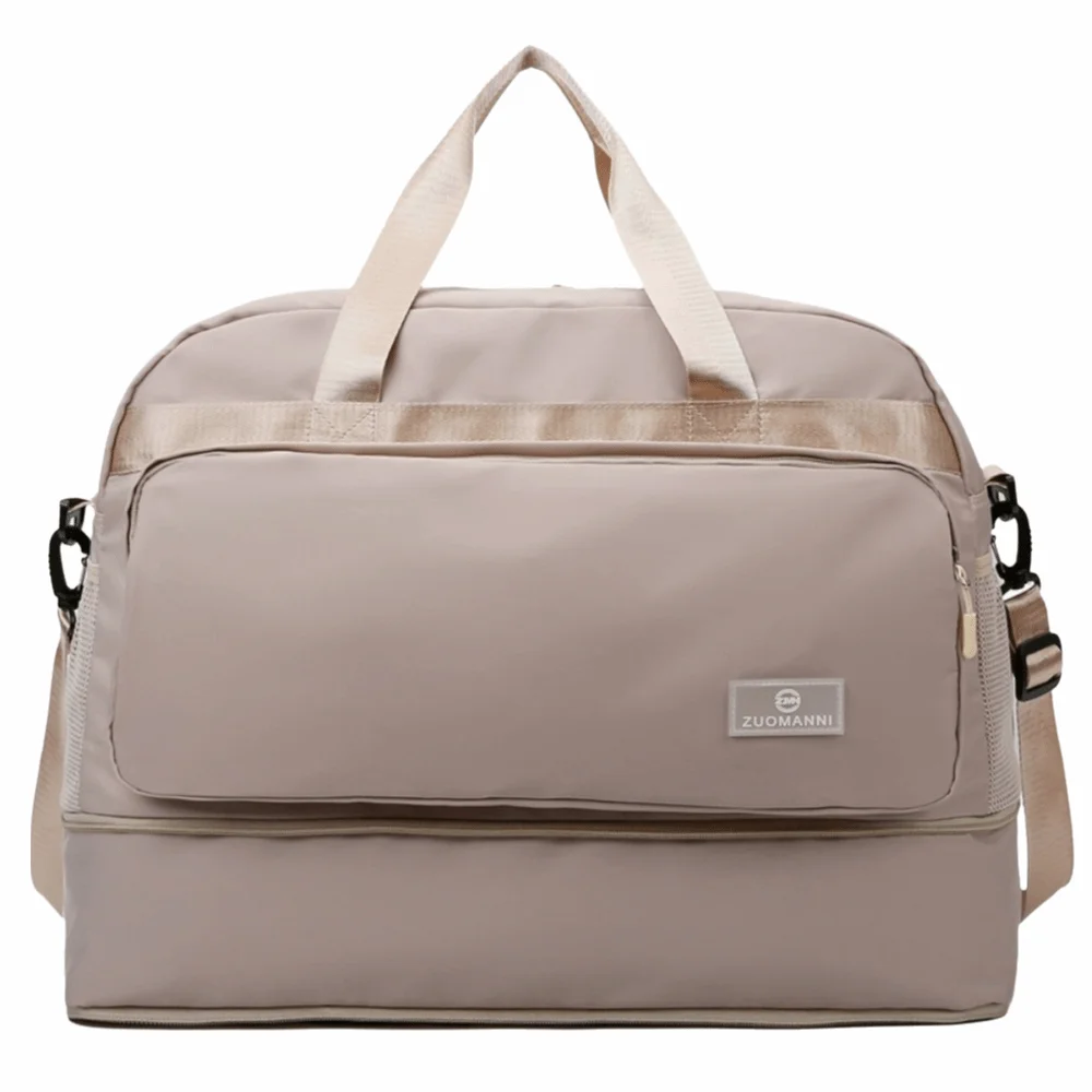 

Expandable Travel Duffel Bag Crossbody Waterproof Travel Luggage Bag Wear Resistant Dry-wet Separation Women's Fitness Handbag