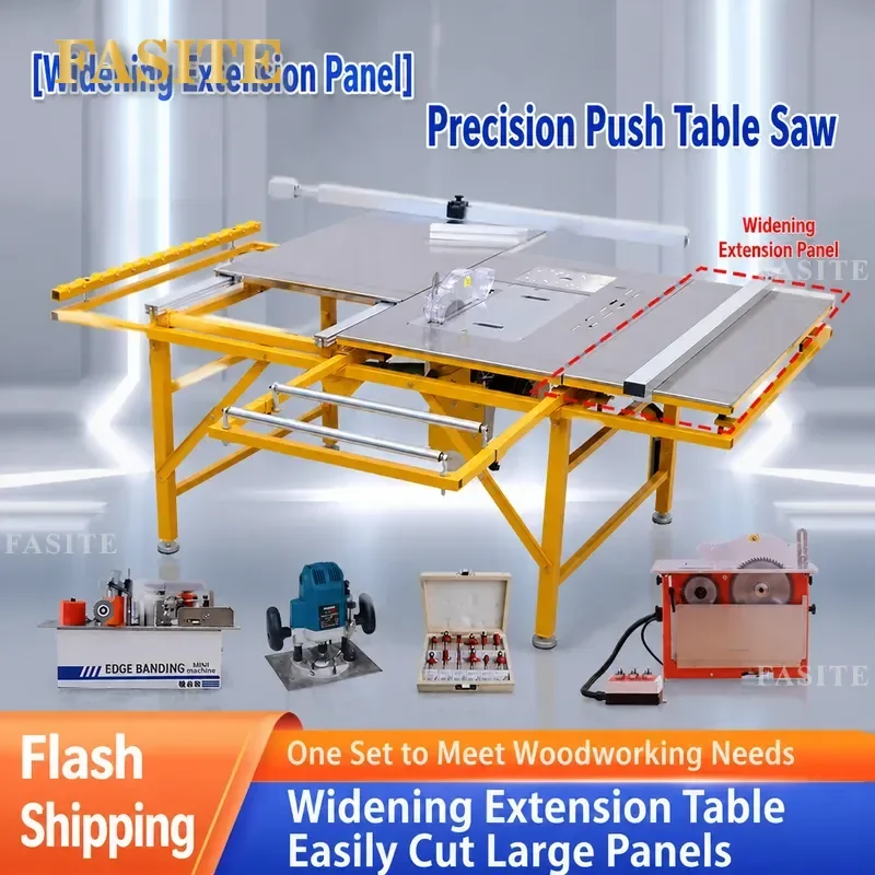 For Woodworking Precision Push Table Saw Multi-functional All-in-one Machine Small Special Workbench Dust-free Folding Saw