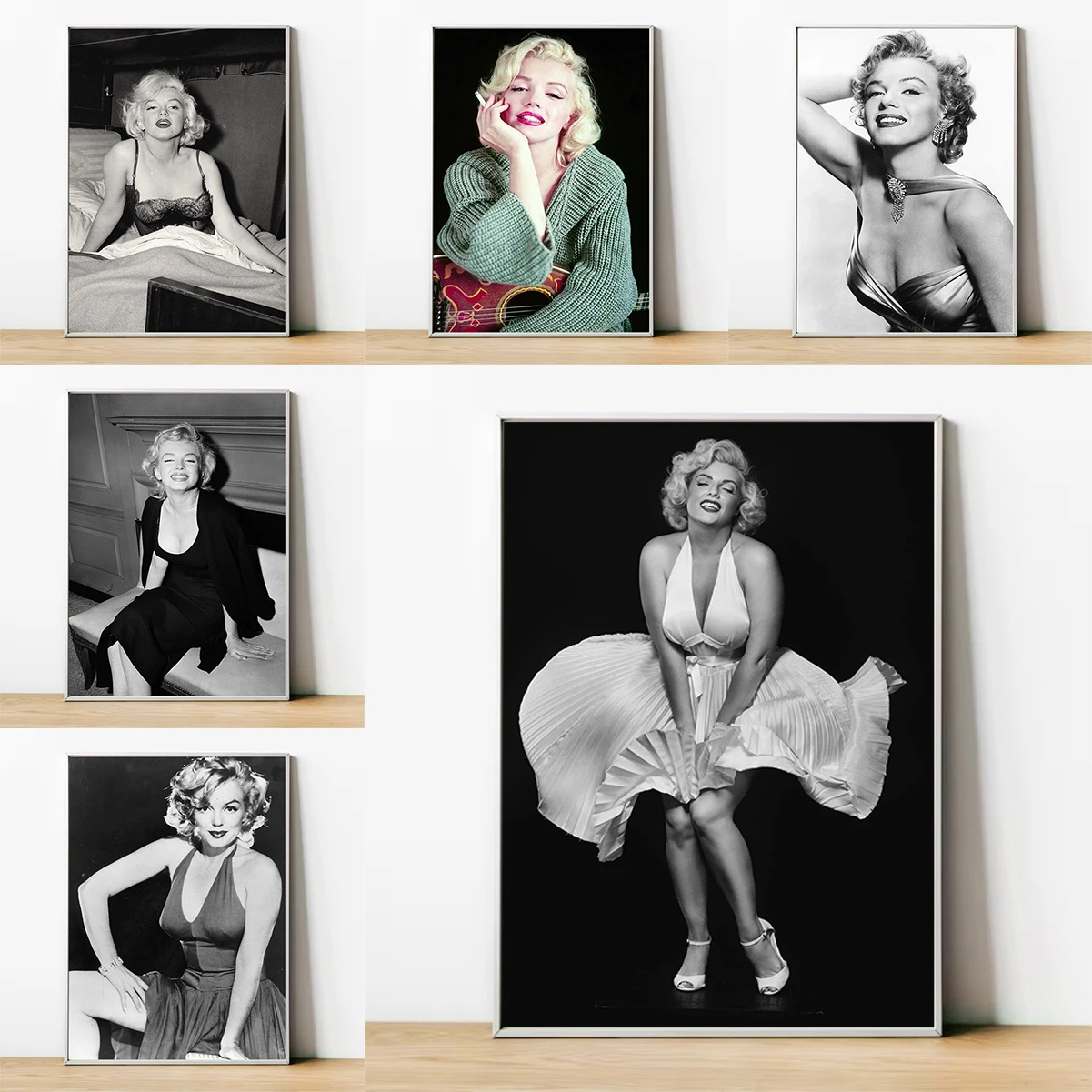 Sexy Woman Marilyn Monroe Poster Art Painting on Canvas Living Room Decoration Home Decorative Paintings Print Wall Decor Decor