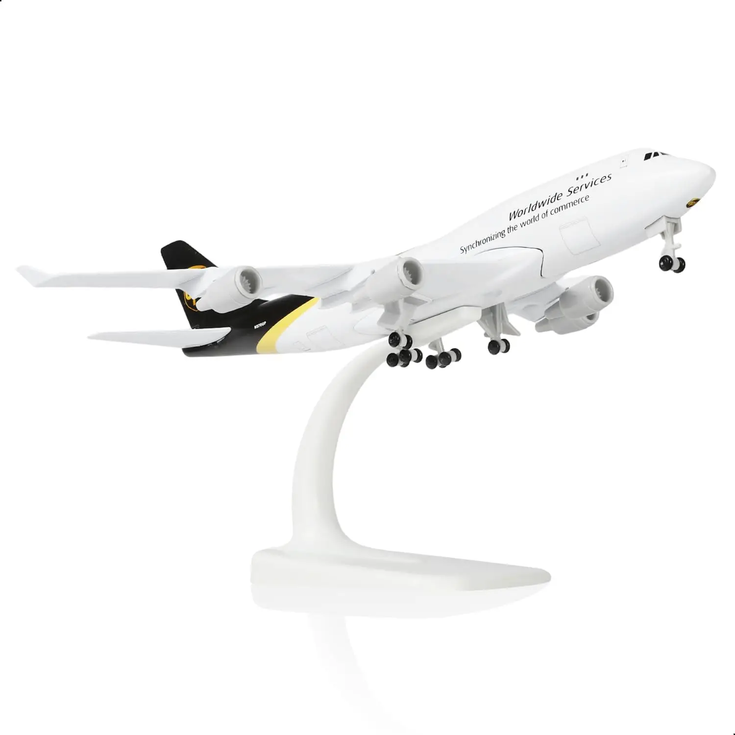 20 см UPS B747, литая под давлением металлическая модель самолета с подставкой, грузовой самолет, коллекционный авиационный подарок