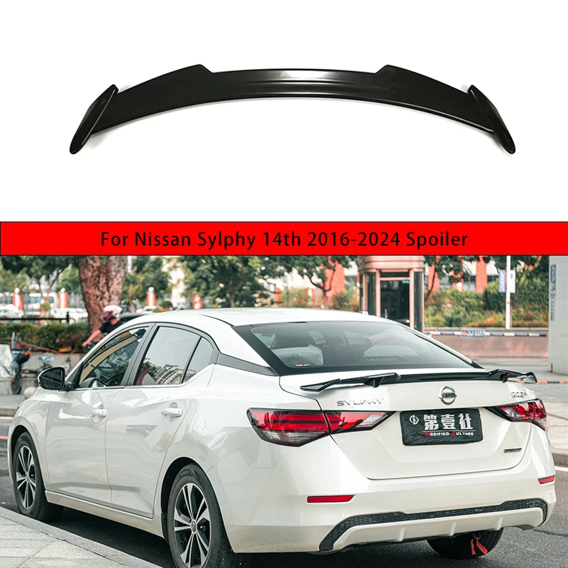 For Nissan Sylphy 14th gen Spoiler Sylphy 2016-2024 Sedan rear tail fixed wind Wing aircraft Wings JDM auto parts tail Spoilers