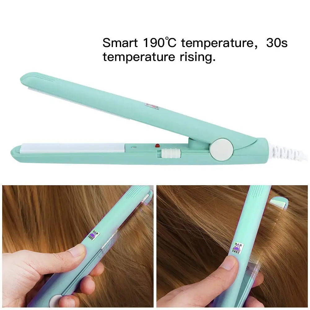 3in1 Mini Hair Straightener Curler High Quality Flat Iron Ceramic Straightening Hot Comb Professional Curling Iron Styling Tools