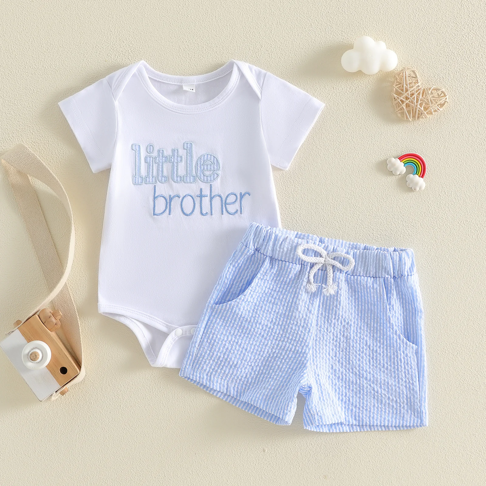 

Toddler Boys Casual Short Sleeve T-Shirt and Elastic Waist Shorts Set with Cute Animal Print for Summer Outfits