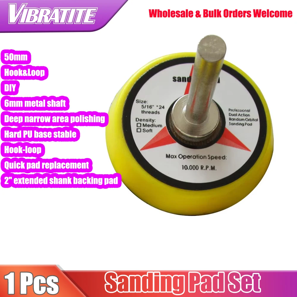 2 Inch Sanding Backup Pad 6mm Shank Sander Backing Pad Sanding Pad  Hook and Loop for Grinding & Polishing Abrasive Tools