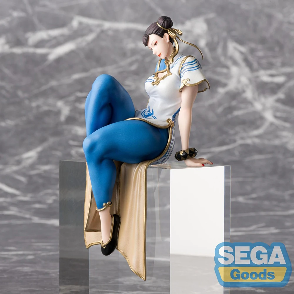 재고 있음 오리지널 SEGA 스트리트 파이터 6 Chun-Li 14Cm 액션 피규어 애니메이션 PVC 모델 소년을위한 Collectible Toys Kawaii Doll Gift