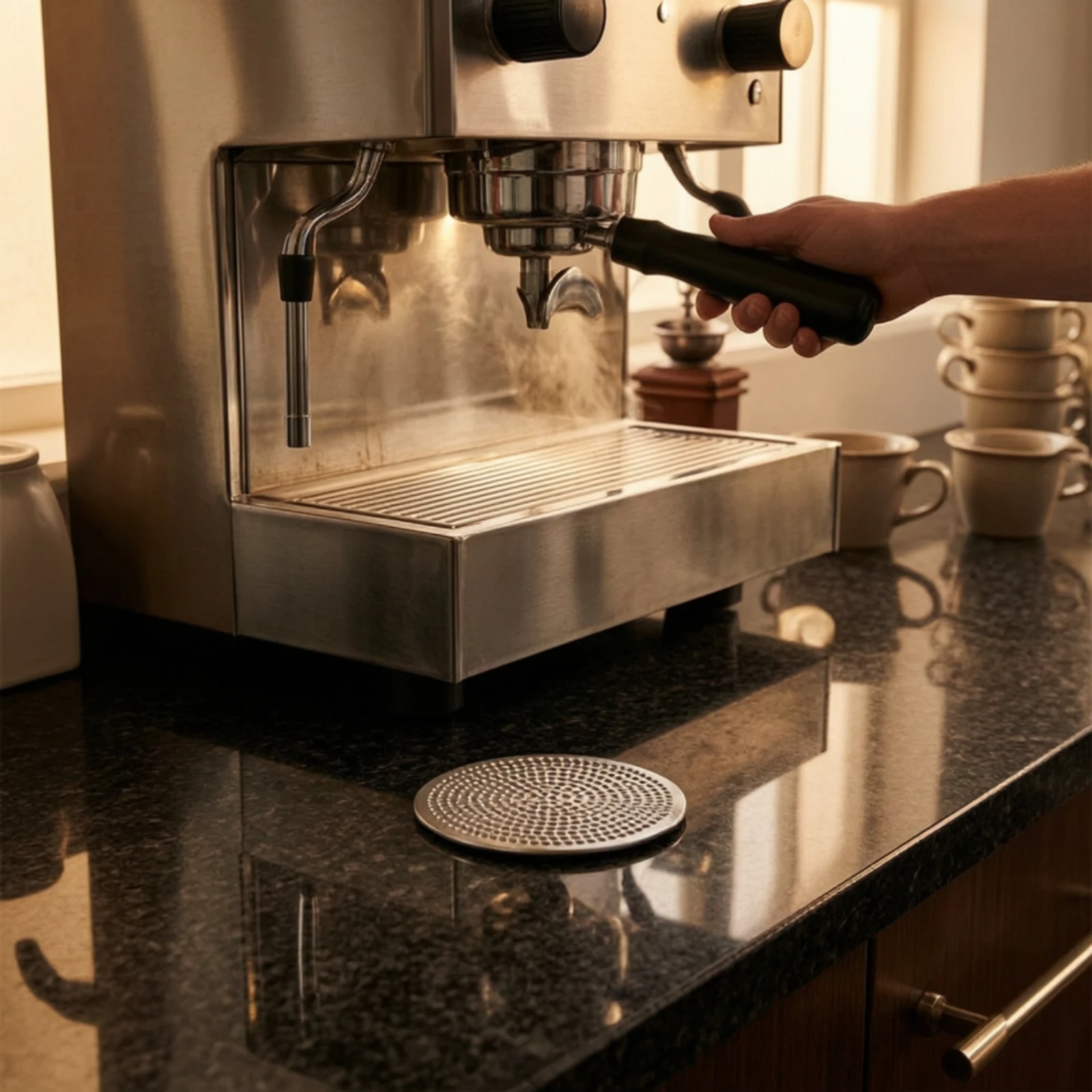 Coffee Water Distribution Screen Balanced Extraction Espresso Strainer Screen Reusable Easy to Clean for Baristas, Cafe
