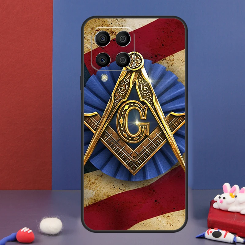 Freemasonry Logo Symbol Case For Samsung Galaxy M13 M23 M33 M53 M14 M34 M54 M30s M31s M12 M32 M52 M20 M21 M51 Cover