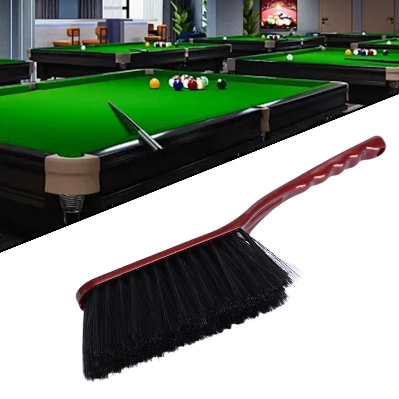 

Efficient Billiard Rail Brush PVC Pool Table Cleaning Tool Comfortable Handle for Billiards Table Supplies