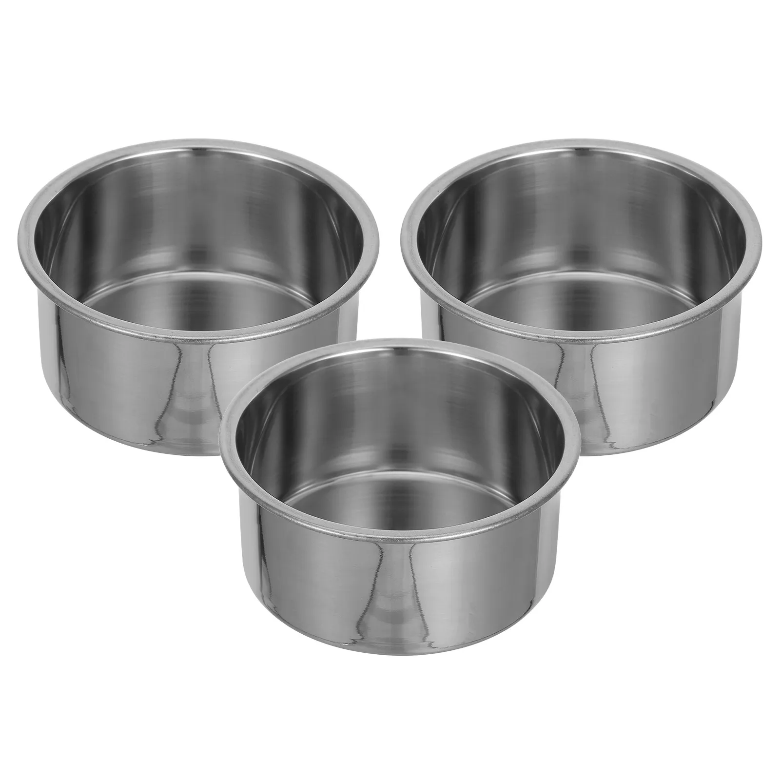 Juego de 3 Moldes Redondos para Pastel, de Acero Inoxidable, Ideales para Pasteles Individuales, Repostería Casera, Cafetería, Repostería Profesional, Fácil de Usar