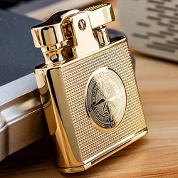 Honest Windproof Retro Copper Cigarette Cigar Lighter Mens Smoking Accessories Gadgets Metal Luxury Kerosene Lighter Waterproof