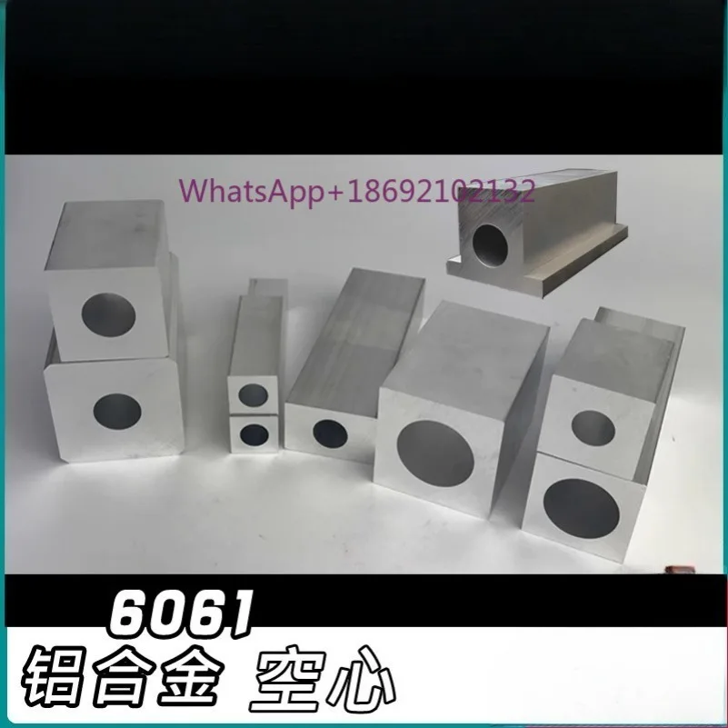 Square Outside Aluminum Tube Aluminum Tube with Square Outside and Round Inside 6061AL DIY Material 20x20mm-40x40mm