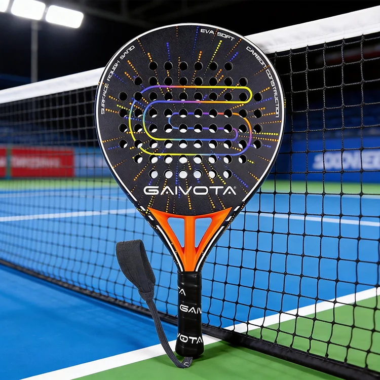 

Factory Supply Carbon fiber material 12K padel paddle racket, glossy smooth finish, eye-catching appearance advanced series full
