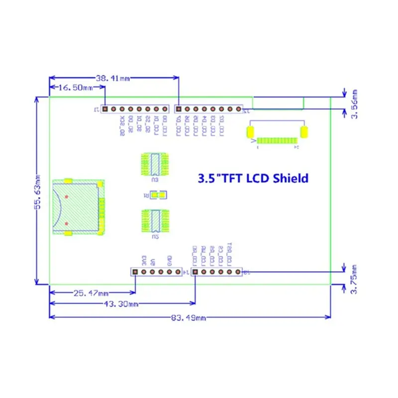 Hot-Color Touch Screen Display Module 3.5 Inch TFT LCD 480X320 Ultra HD For Arduino Mega 2560 STM32