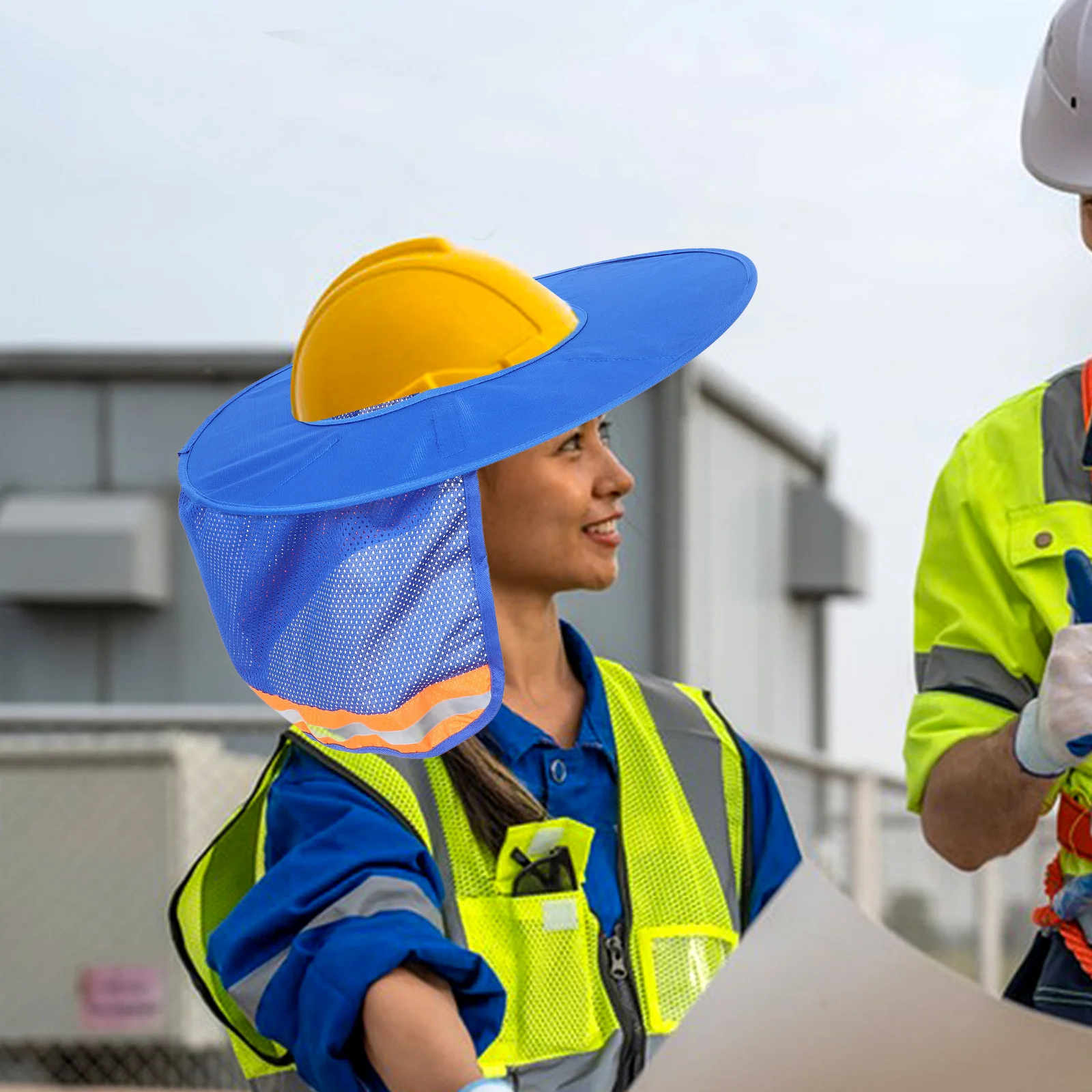 

Sun Shade Panel Full Brim Hard Hat Accessories Neck Visor Net Shades with Man