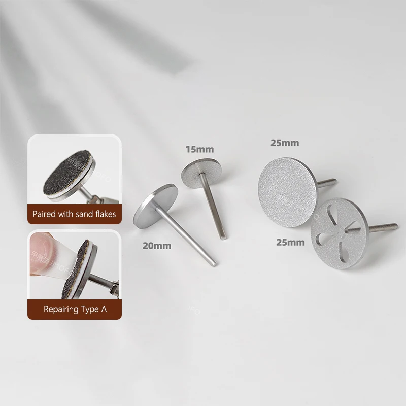 Rvs Schuurpapier Disc 3/32 "Ronde Metalen Schijf Nail Boren Accessoires Schuurpapier Doorn 15mm 20mm 25mm