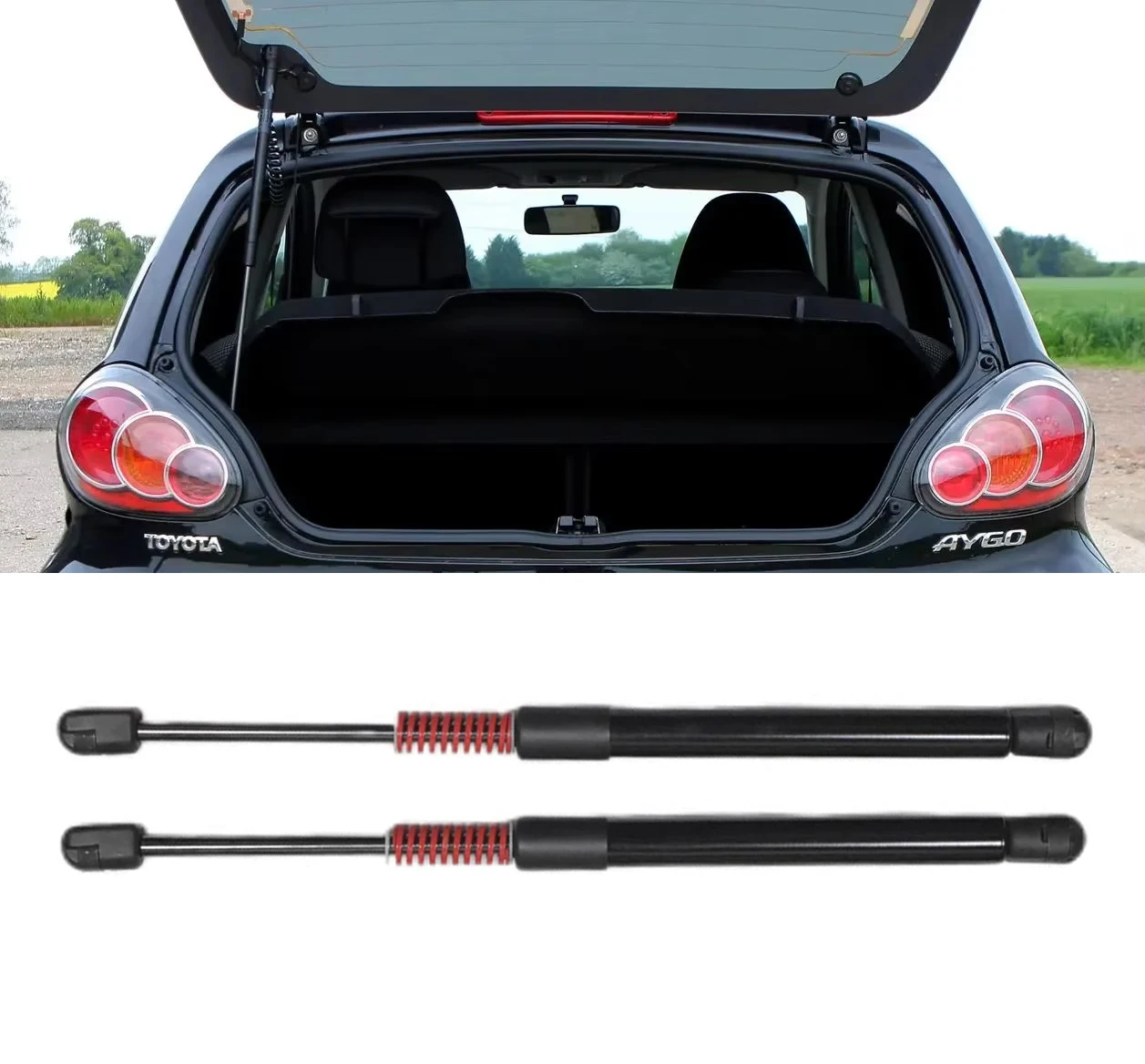 

Rear Tailgate Auto Struts With Spring For Toyota Aygo AB10/AB20/AB30 2005-2014 Hatchback Boot Lift Support Shock Absorber Damper