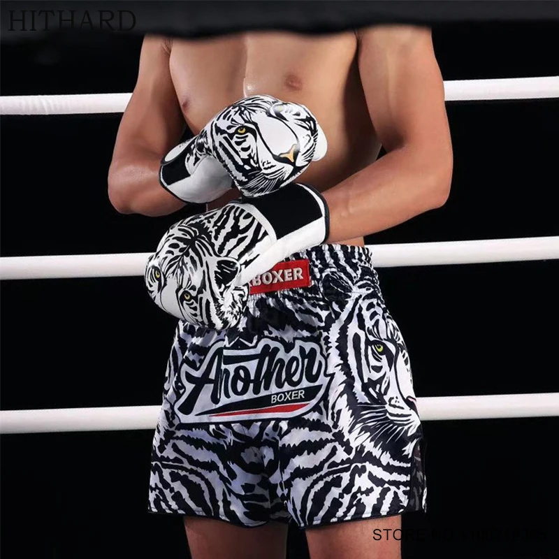 

Professional Boxing Gloves Hook&Loop Sparring Muay Thai Gloves Leather Heavy Bag Punching Speedbag Training Kickboxing MMA Gear